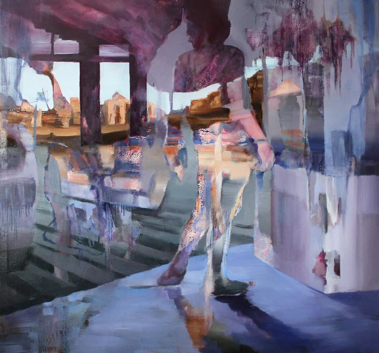 Alex Woyde — In Front Of, oil on canvas, 140x150cm, 2022 price on request
