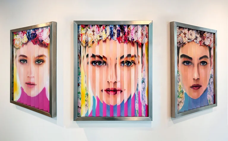 Olympia & Dione — Multipersonality, Öl auf Paintersboard, 100,5 × 79 cm
