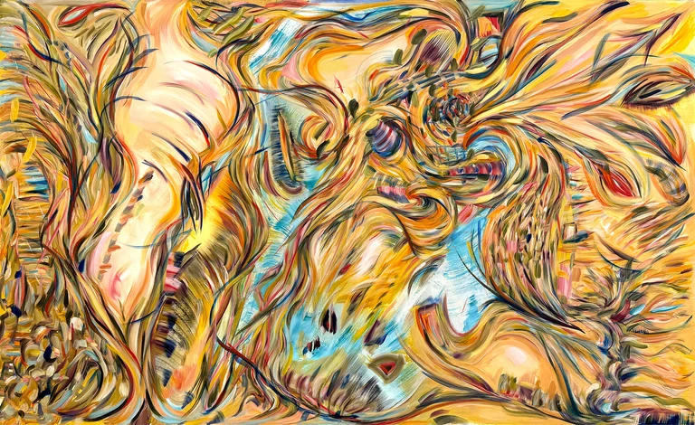 Nebula oil on linen, 2026, 119 × 195,5 cm