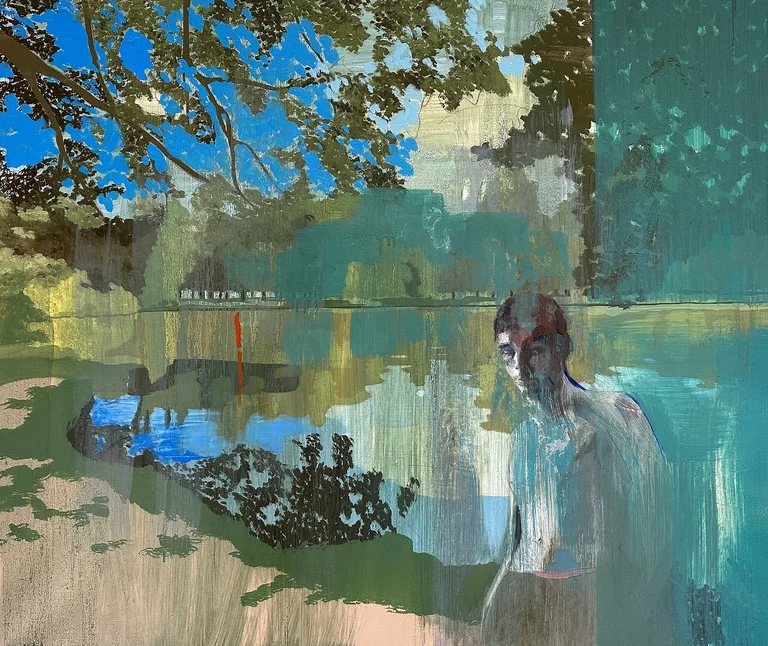 Kenneth Blom — „The pond 3“ Oil on canvas, 100x120cm Preis auf Anfrage