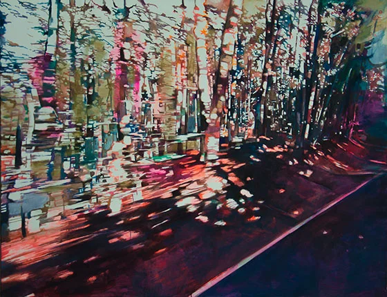 Gisela Krohn — Flight oi on canvas, 140x180, 2017