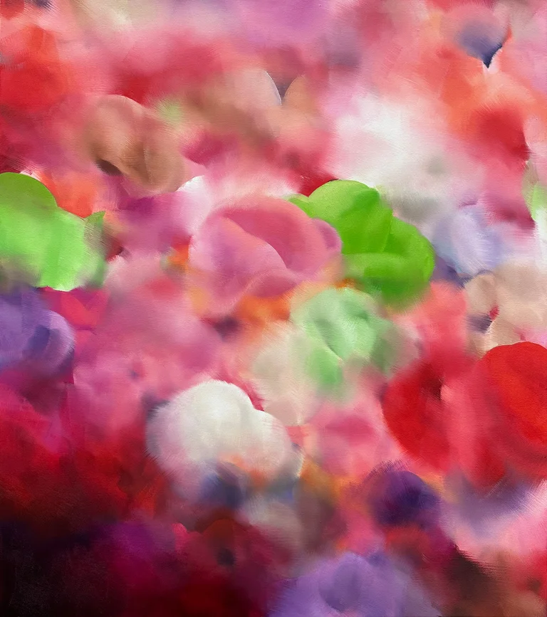 Rhea Standke — Rasberry Moon, 90x80 cm, oil on canvas, 2025 price on request