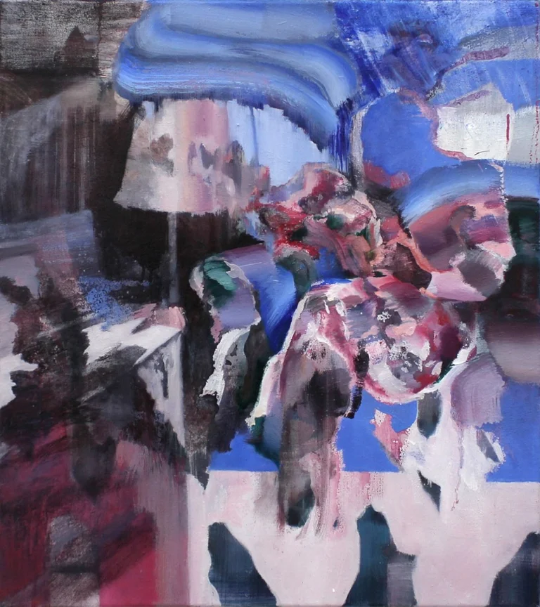 Alex Woyde — On The Couch, oil on canvas, 70 x 63 cm, 2022 price on request