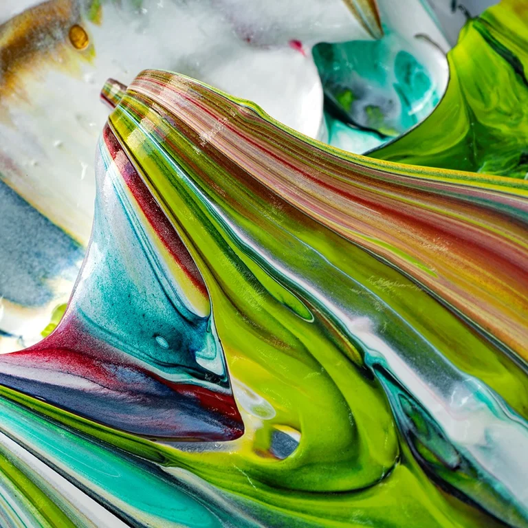 Dennis Löw — Hybrid 18 Unikat Malerei als Diasec auf Aludibond, 100x100cm 2023 Preis auf Anfrage