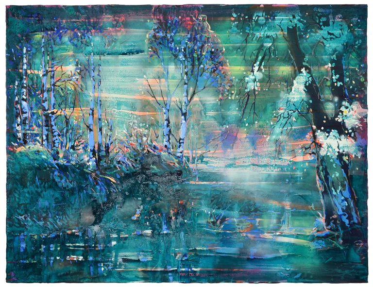 Andrea Damp — Ballad of Outside Life, Oil and Acrylic on Canvas, 140x180cm SOLD