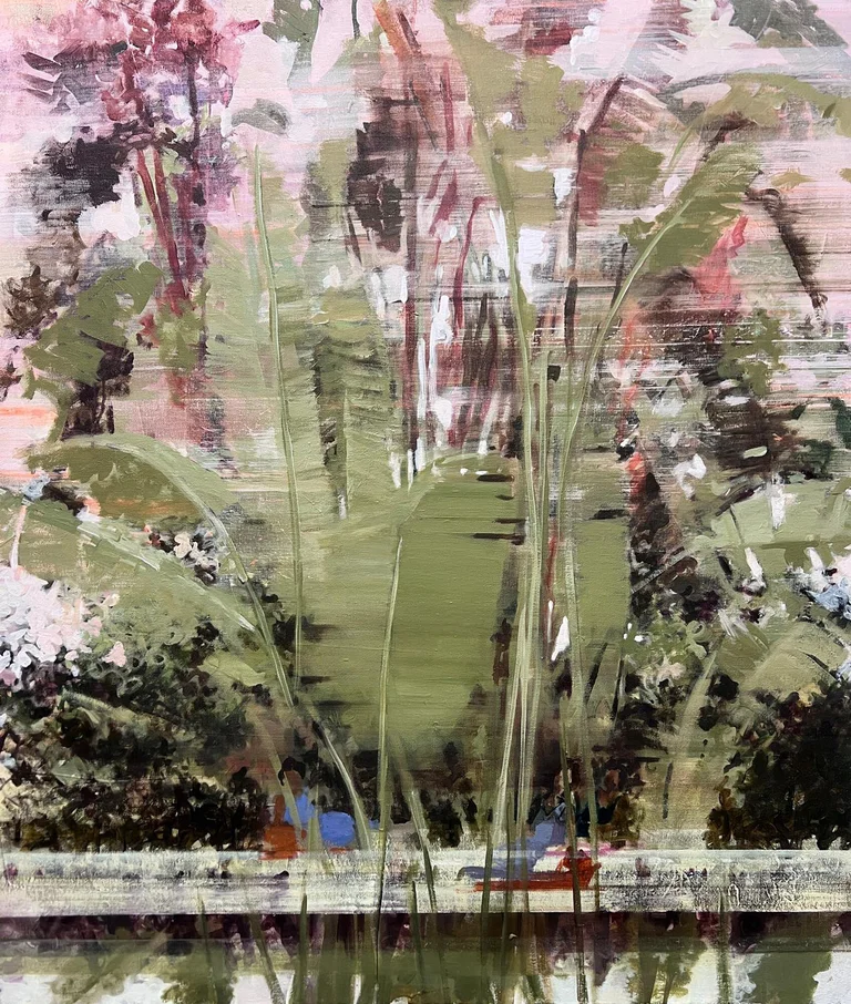 Mahssa Askari, Hidden Space, 2025, Mixed Media on canvas, 110 × 95 cm