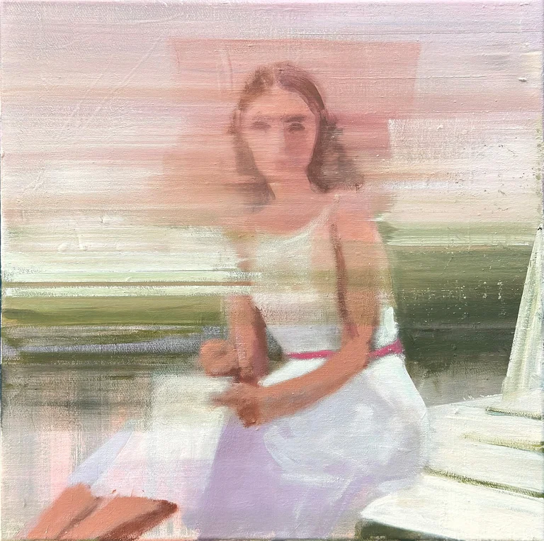 Mahssa Askari, series “Woman” II, Mixed Media on canvas, 40 × 40 cm