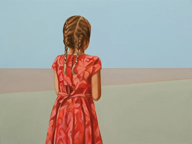 Ruth Bussmann — Ruth Bussmann, Rotes Kleid II, 2025, 60x80cm, Öl auf Leinwand Preis auf Anfrage