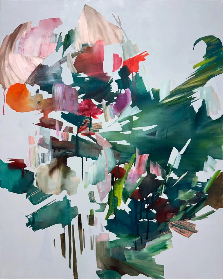 Nozomi Hasegawa — Bouquet-14, 2026, Öl und Acryl auf Leinwand, 80x100cm Preis auf Anfrage