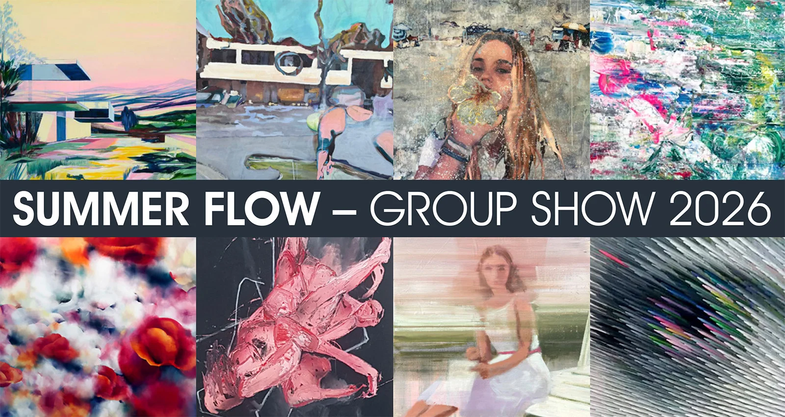 Einladungscover der Ausstellung SUMMER FLOW – Group Show 2026